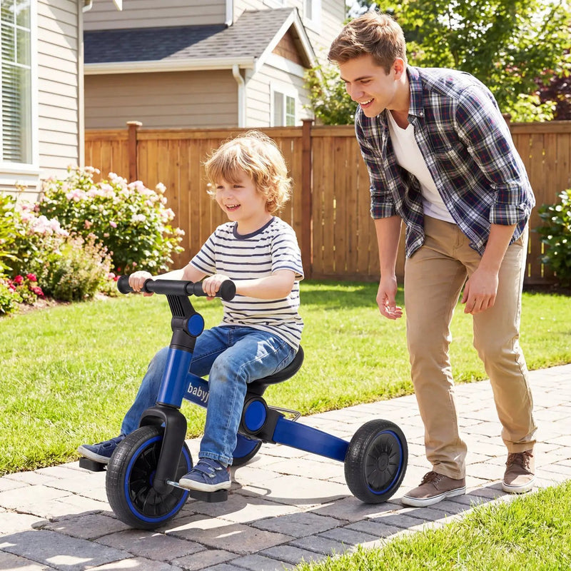 5-In-1 Toddler Bike Kids Balance Bike with Removable Pedals by DirectDeals