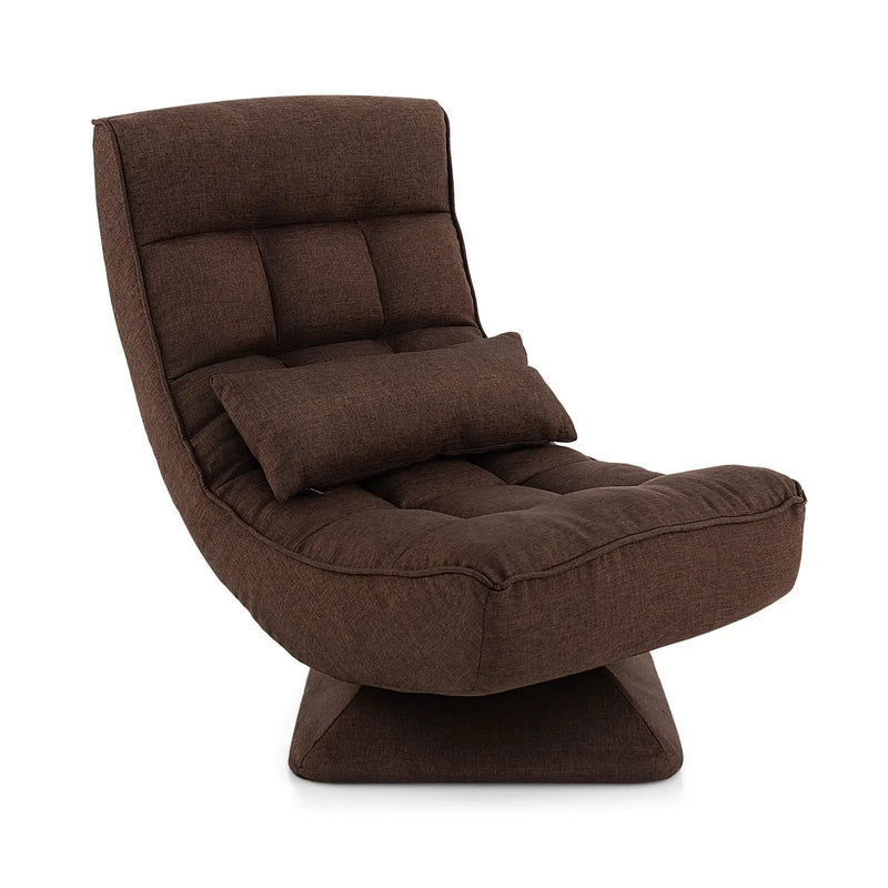5-Level Adjustable 360° Swivel Floor Chair with Massage Pillow by DirectDeals