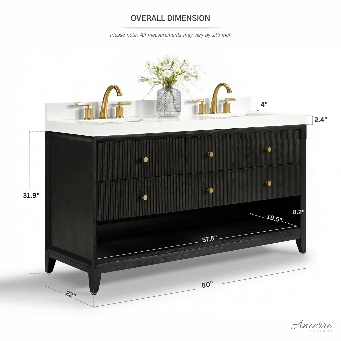 Momo 60" Bath Vanity Set by Ancerre Designs