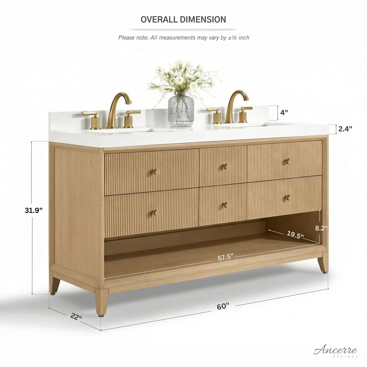 Momo 60" Bath Vanity Set by Ancerre Designs
