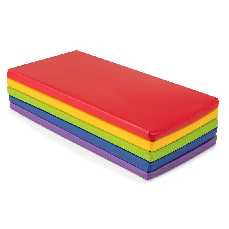 5 Pack 2 Inch Toddler Thick Rainbow Rest Nap Mats by DirectDeals