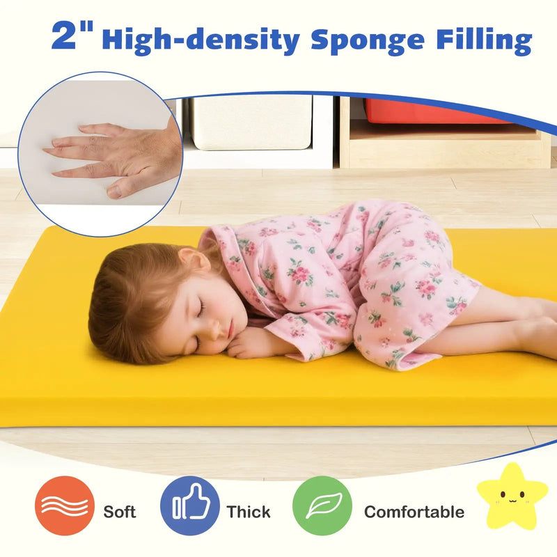 5 Pack 2 Inch Toddler Thick Rainbow Rest Nap Mats by DirectDeals