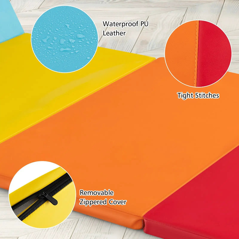 5-Panel Folding Gymnastics Mat for Kids and Adults by DirectDeals