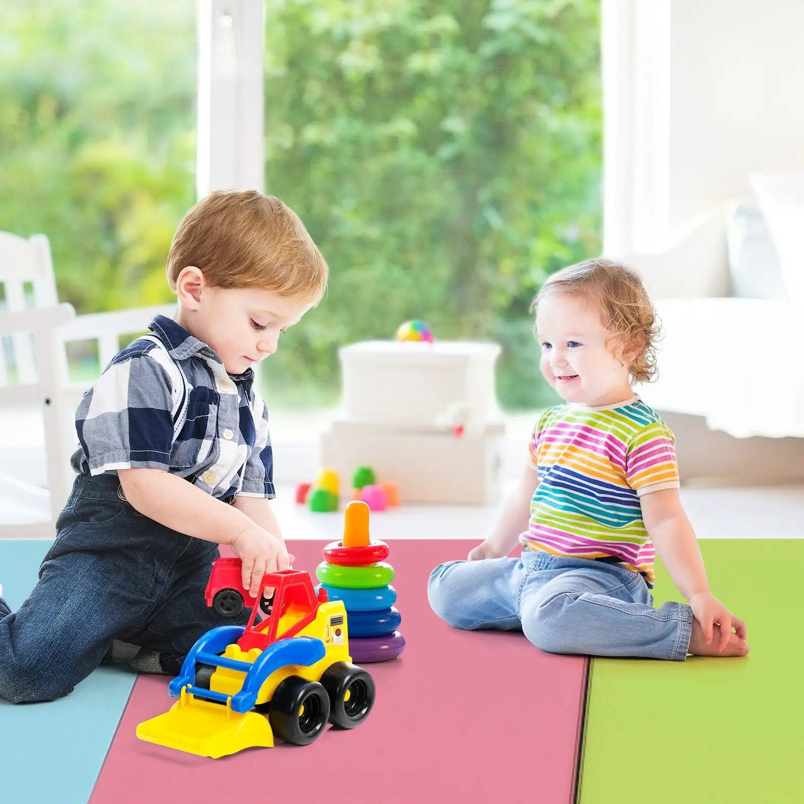 5-Panel Folding Gymnastics Mat for Kids and Adults by DirectDeals