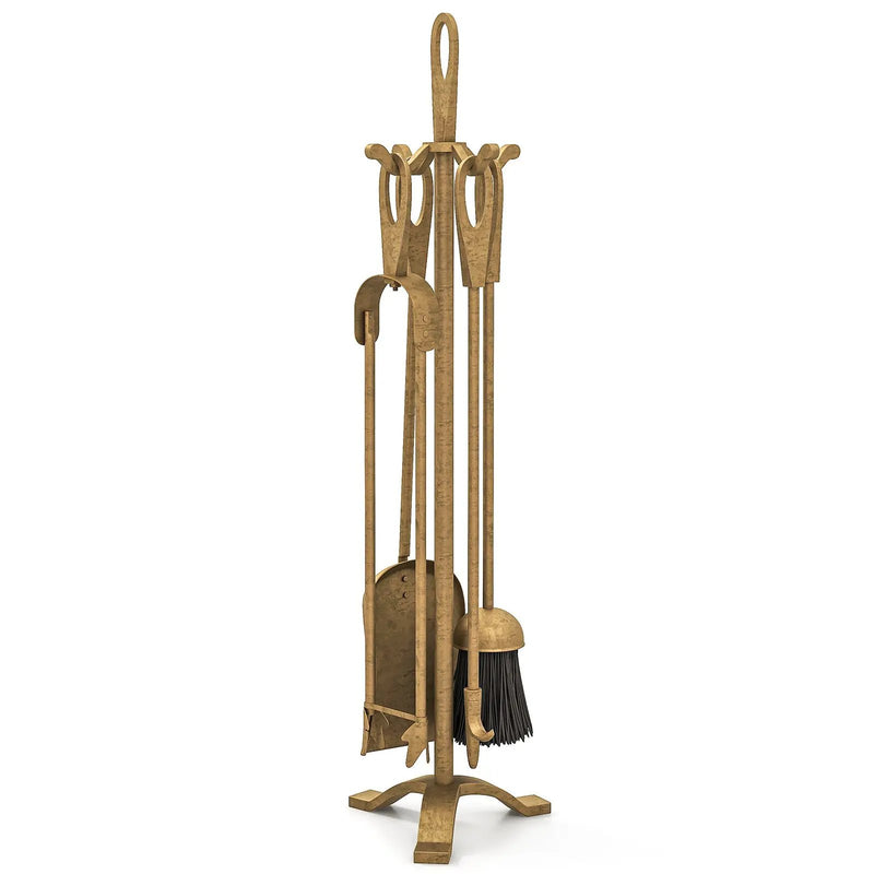 5 Pieces Fireplace Tool Set Fireplace Accessories with Poker by DirectDeals