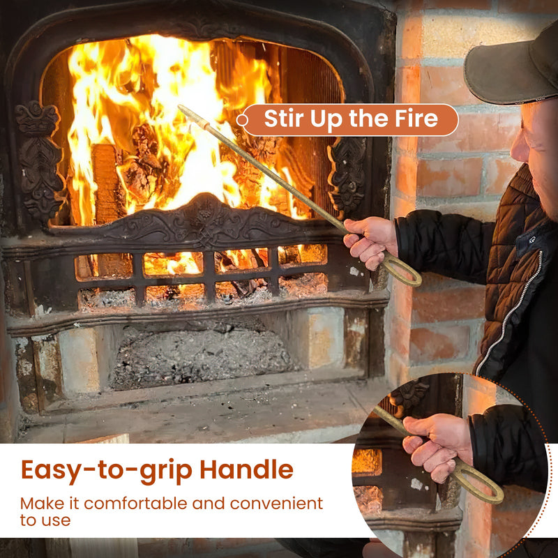 5 Pieces Fireplace Tool Set Fireplace Accessories with Poker by DirectDeals