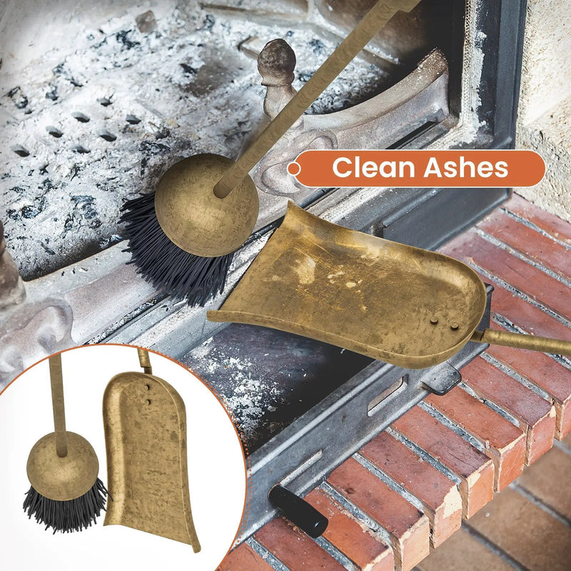 5 Pieces Fireplace Tool Set Fireplace Accessories with Poker by DirectDeals