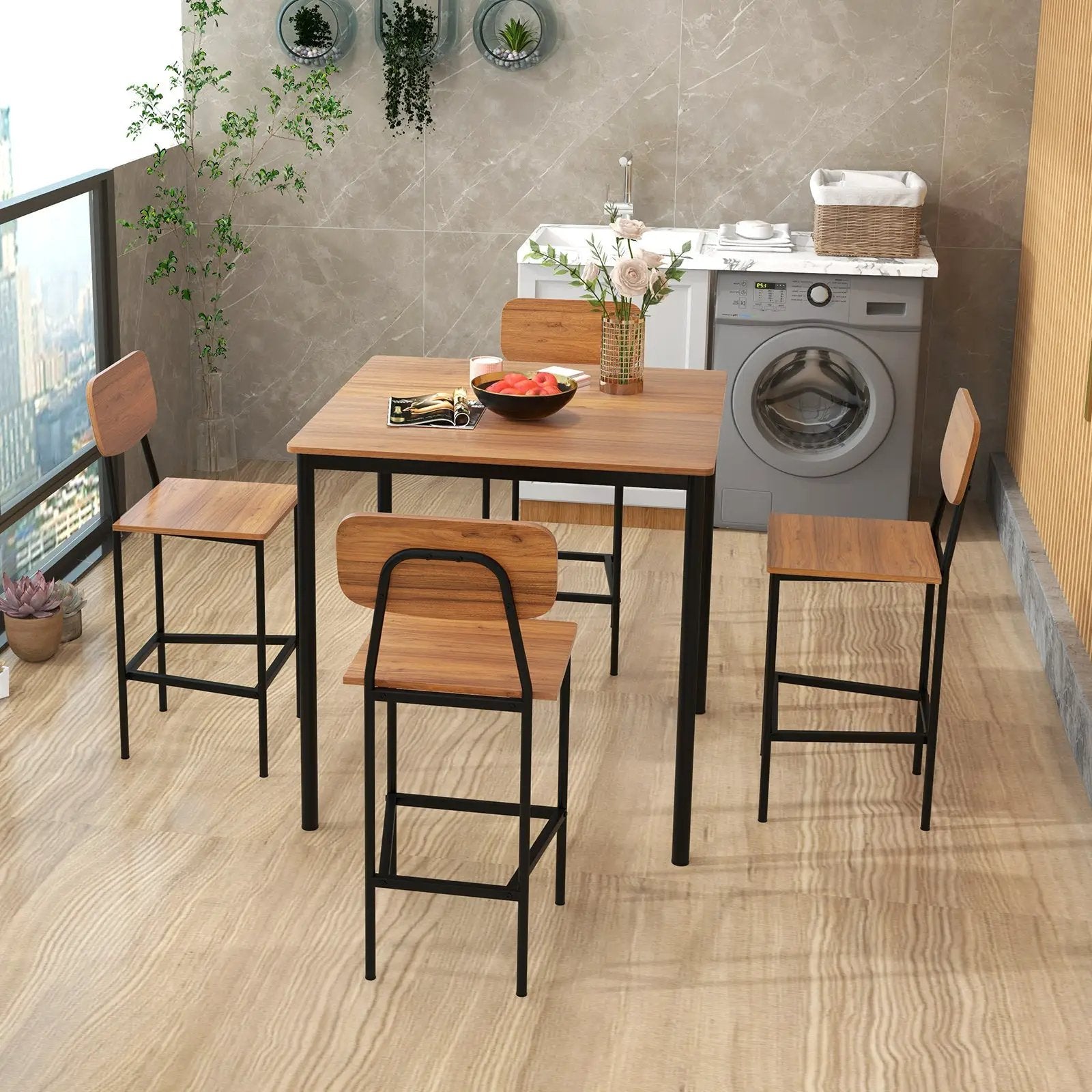 9-Piece Expandable Patio Dining Set for Deck and Garden by DirectDeals
