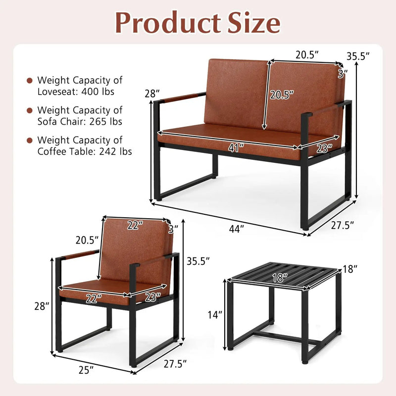 5 Pieces Living Room Set with 2 Accent Chairs and 2 Coffee Tables by DirectDeals
