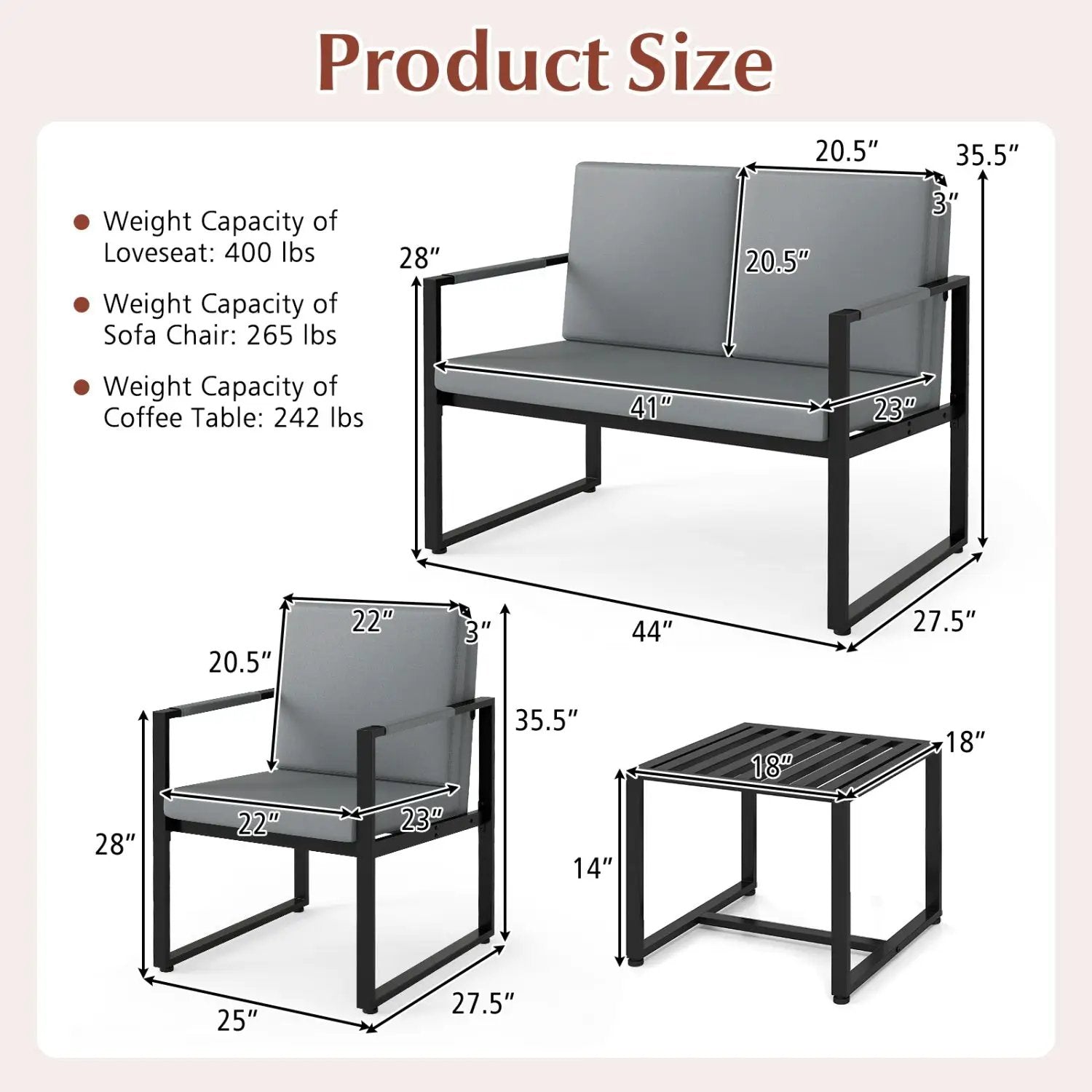 5 Pieces Living Room Set with 2 Accent Chairs and 2 Coffee Tables by DirectDeals