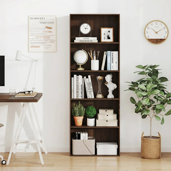5-Tier Bookshelf Open Display Storage Organizer