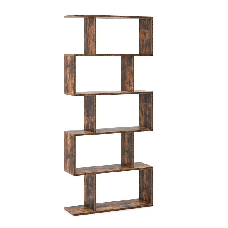 5-Tier Bookshelf with Anti-Toppling Device for Living Room Home Office by DirectDeals