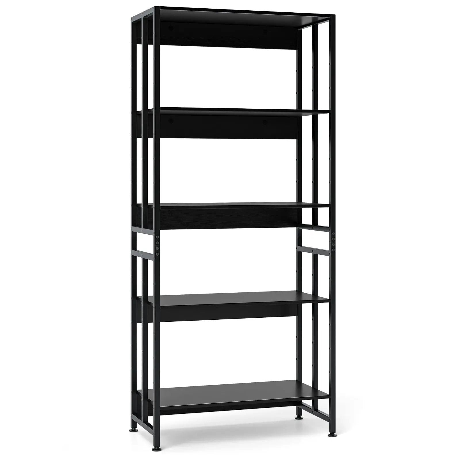 5-Tier Bookshelf with Adjustable and Tiltable Shelves by DirectDeals