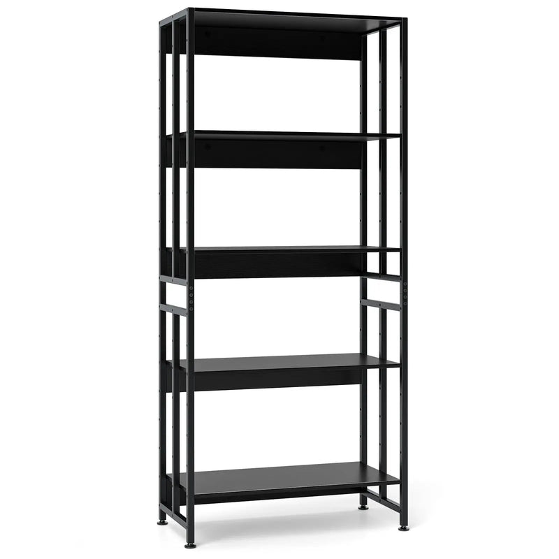5-Tier Bookshelf with Adjustable and Tiltable Shelves by DirectDeals