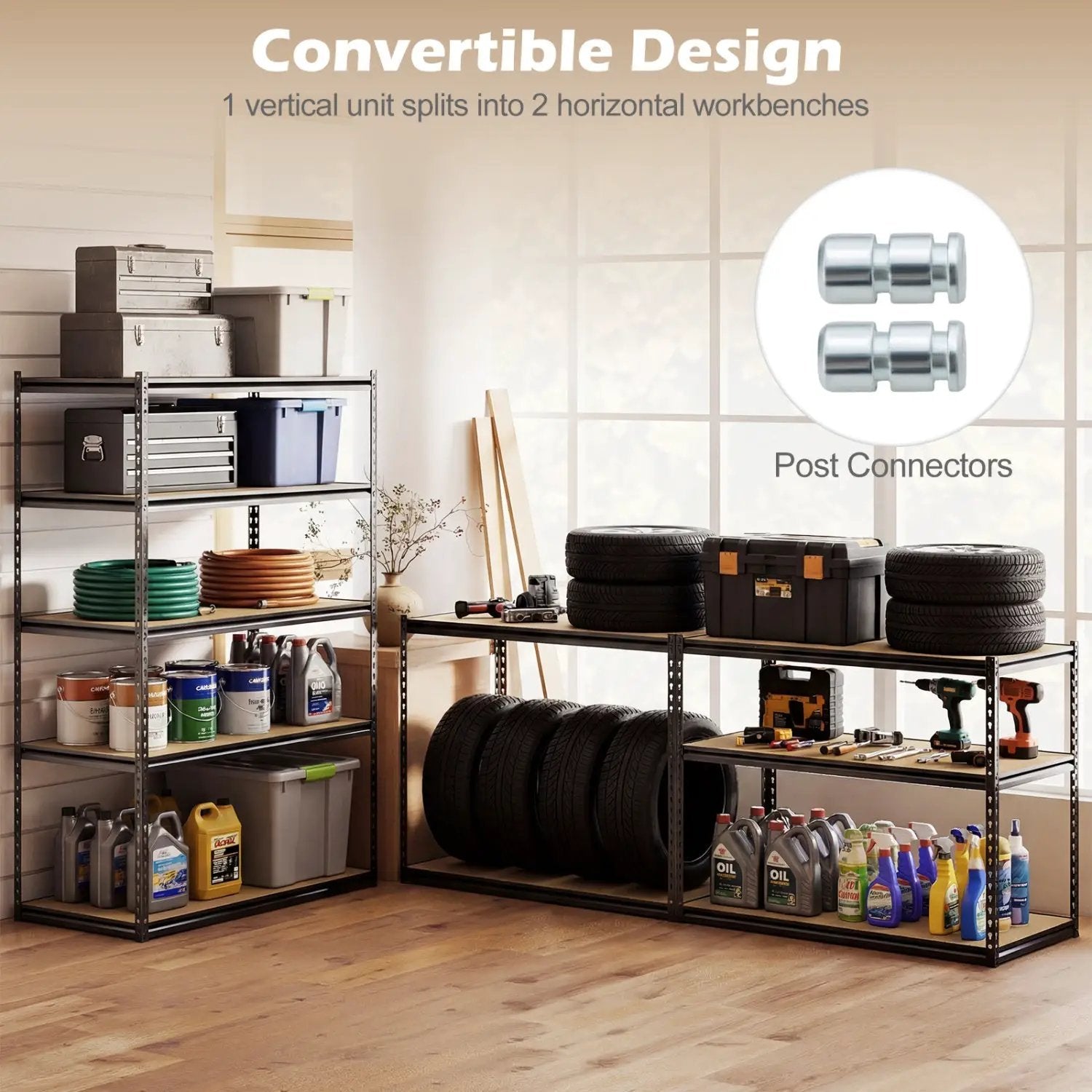 5-Tier Heavy Duty Garage Shelving Unit - 2200 LBS Capacity by DirectDeals