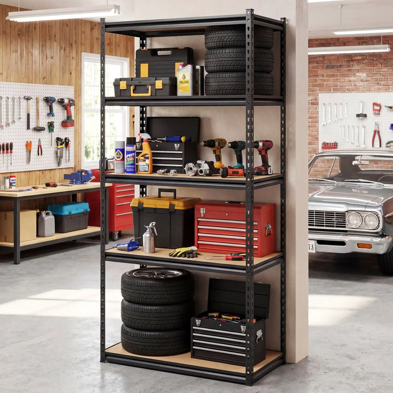 5-Tier Garage Shelving Unit 2200 LBS Metal Storage Shelves Adjustable Utility Rack by DirectDeals