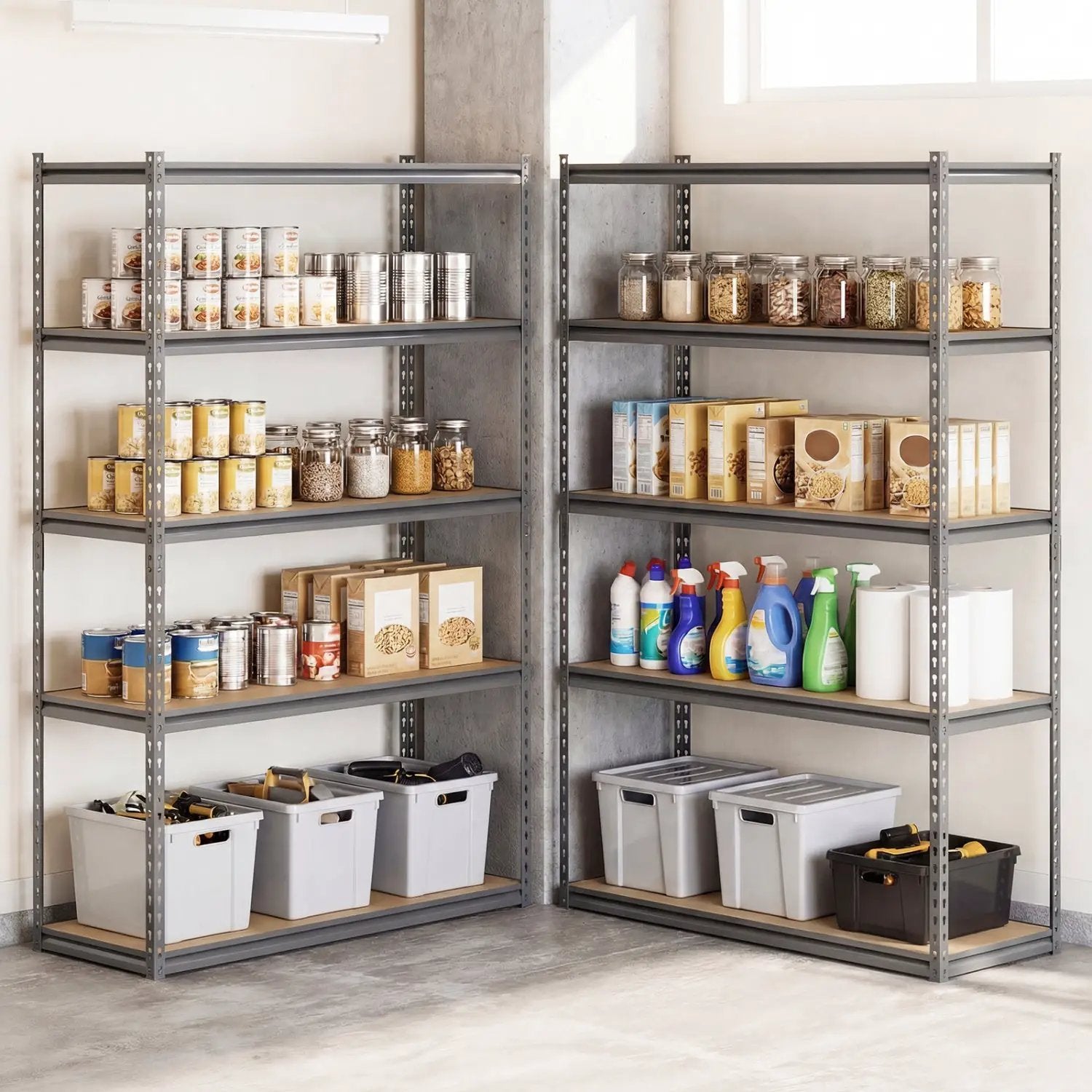 5-Tier Garage Shelving Unit 2200 LBS Metal Storage Shelves Adjustable Utility Rack for Warehouse by DirectDeals