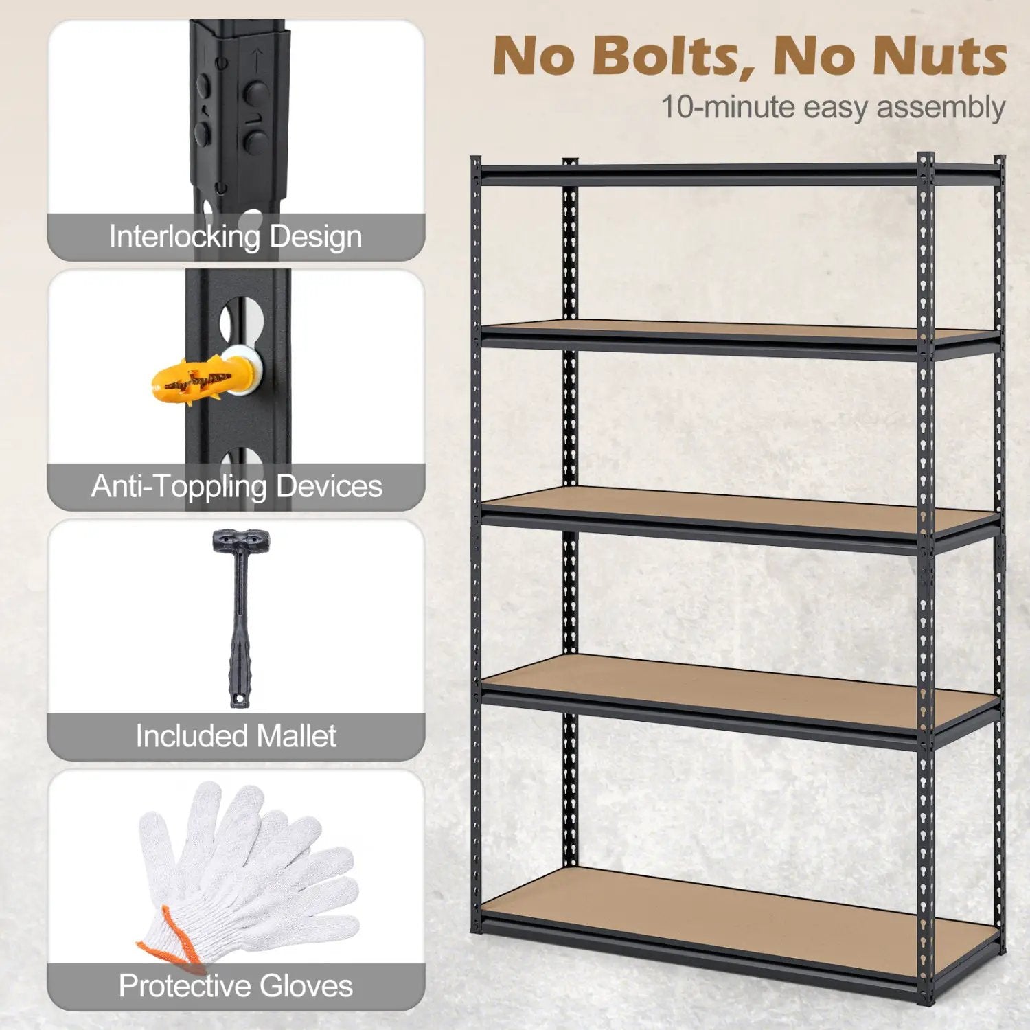 5-Tier Garage Shelving Unit for Warehouse and Basement by DirectDeals