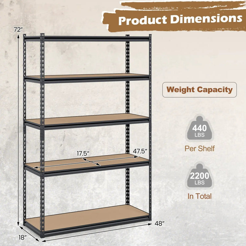 5-Tier Garage Shelving Unit for Warehouse and Basement by DirectDeals