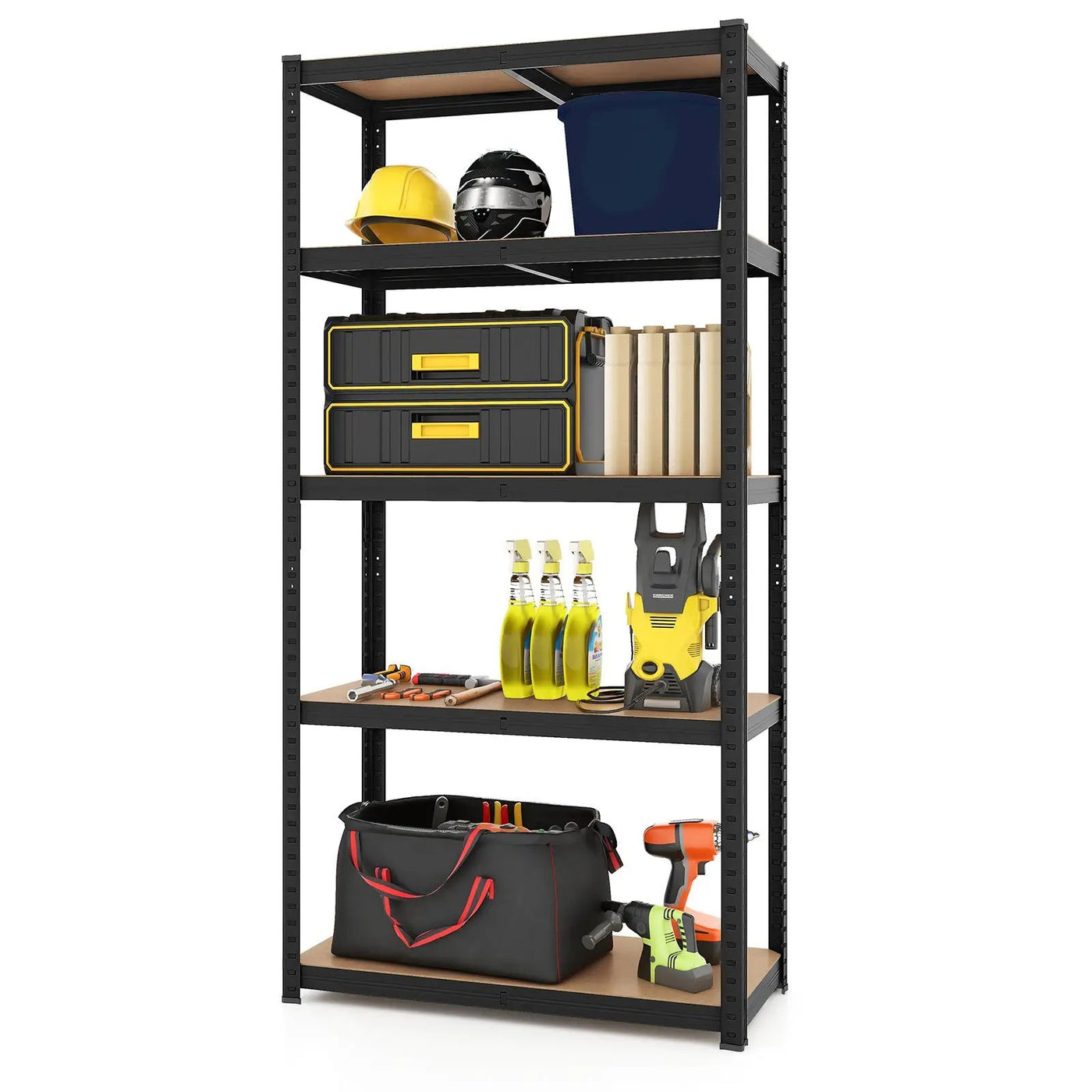 5-Tier Heavy Duty Metal Shelving Unit with 2000 LBS Total Load Capacity by DirectDeals