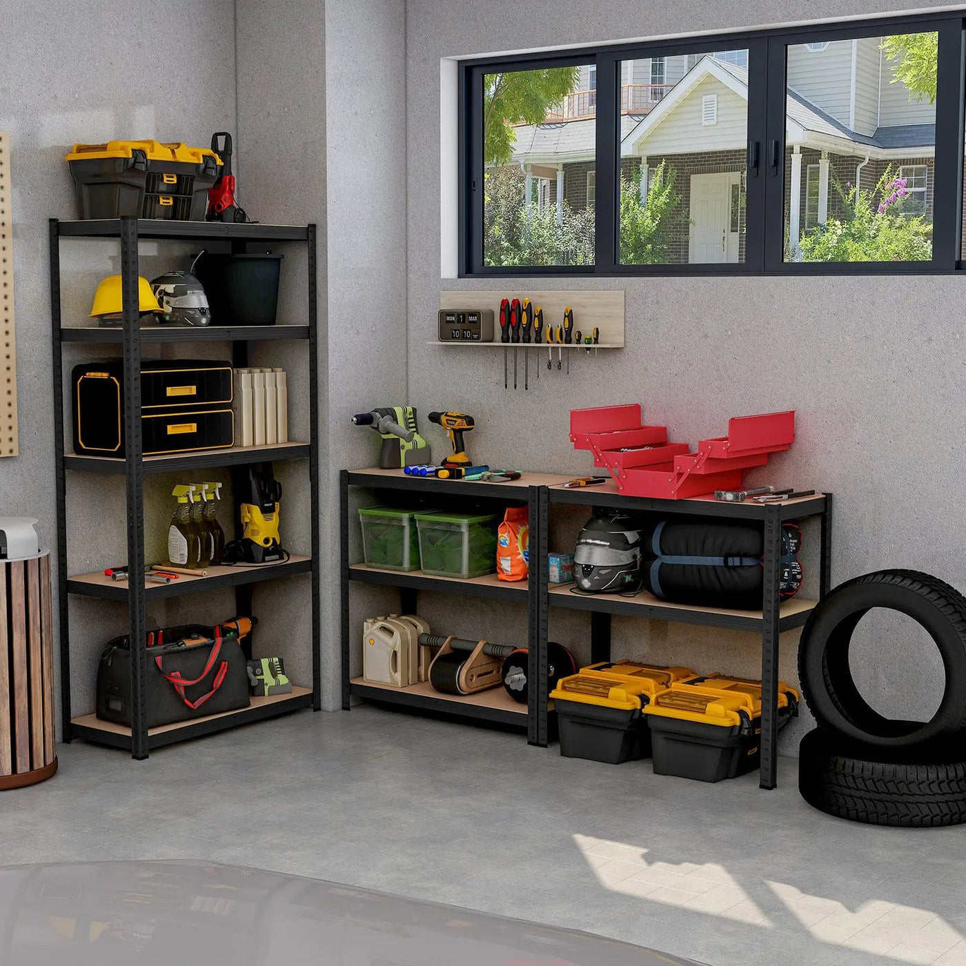 5-Tier Heavy Duty Metal Shelving Unit with 2000 LBS Total Load Capacity by DirectDeals