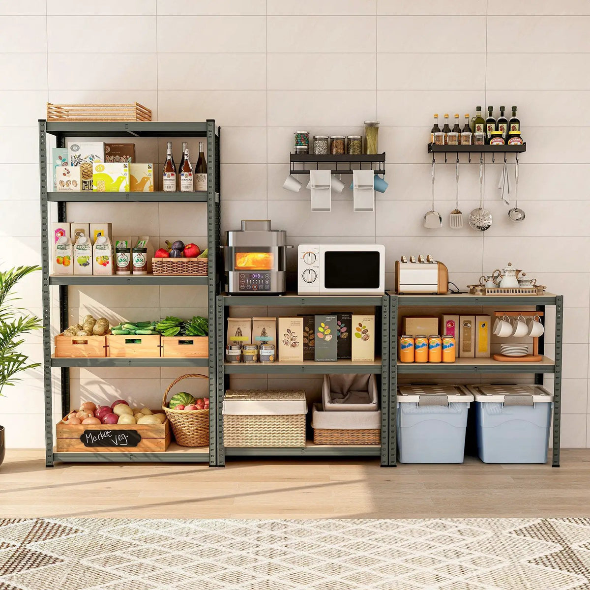 5-Tier Heavy Duty Metal Shelving Unit with 2000 LBS Total Load Capacity by DirectDeals