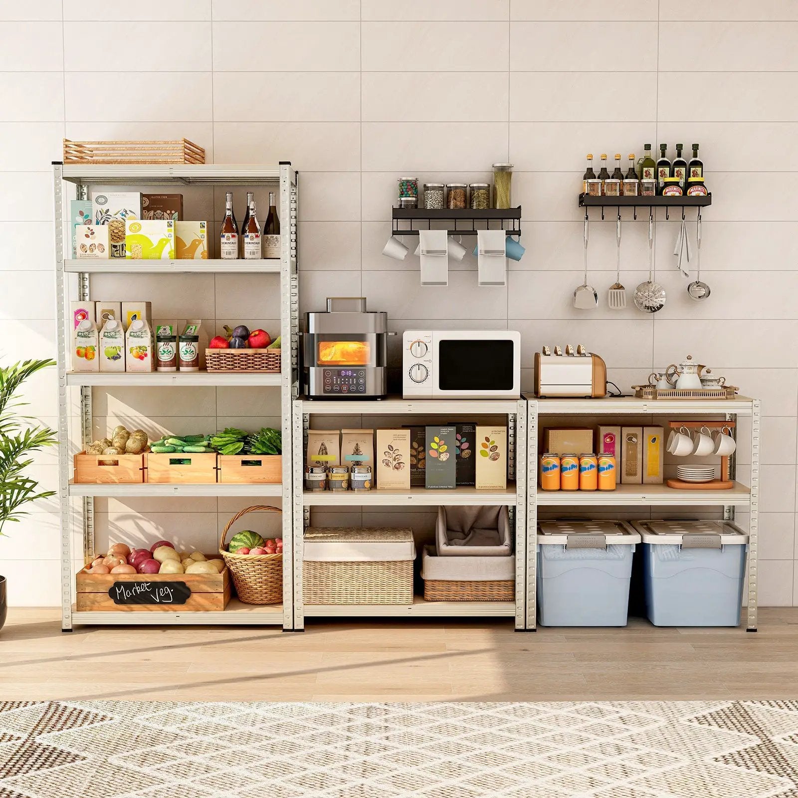 5-Tier Heavy Duty Metal Shelving Unit with 2000 LBS Total Load Capacity by DirectDeals