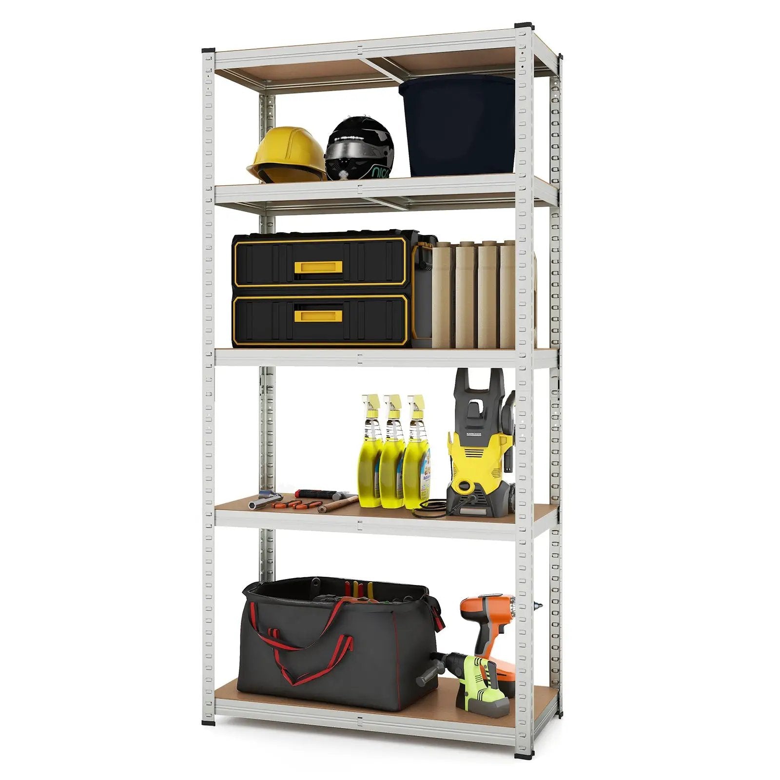 5-Tier Heavy Duty Metal Shelving Unit with 2000 LBS Total Load Capacity by DirectDeals