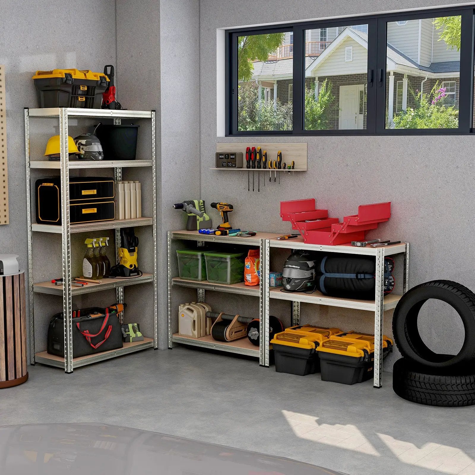 5-Tier Heavy Duty Metal Shelving Unit with 2000 LBS Total Load Capacity by DirectDeals