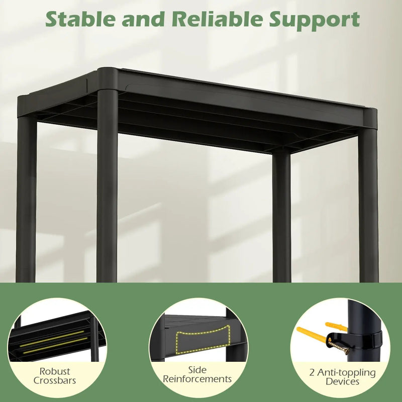 4-Tier Heavy-Duty Plastic Storage Shelves Freestanding Garage Shelving Unit by DirectDeals