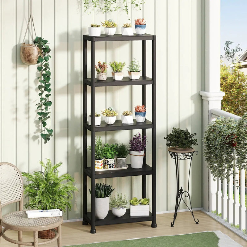 4-Tier Heavy-Duty Plastic Storage Shelves Freestanding Garage Shelving Unit by DirectDeals
