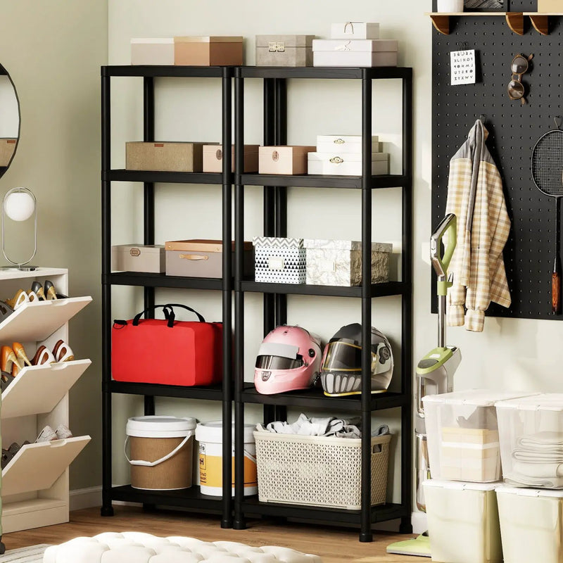 4-Tier Heavy-Duty Plastic Storage Shelves Freestanding Garage Shelving Unit by DirectDeals