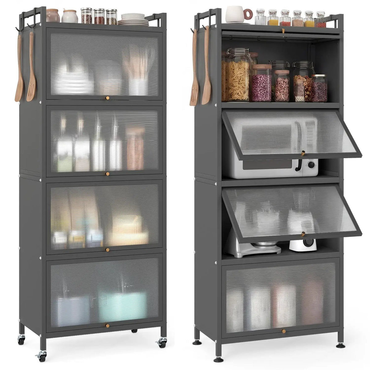 5-Tier Kitchen Baker's Rack with Flip-up PC Doors by DirectDeals
