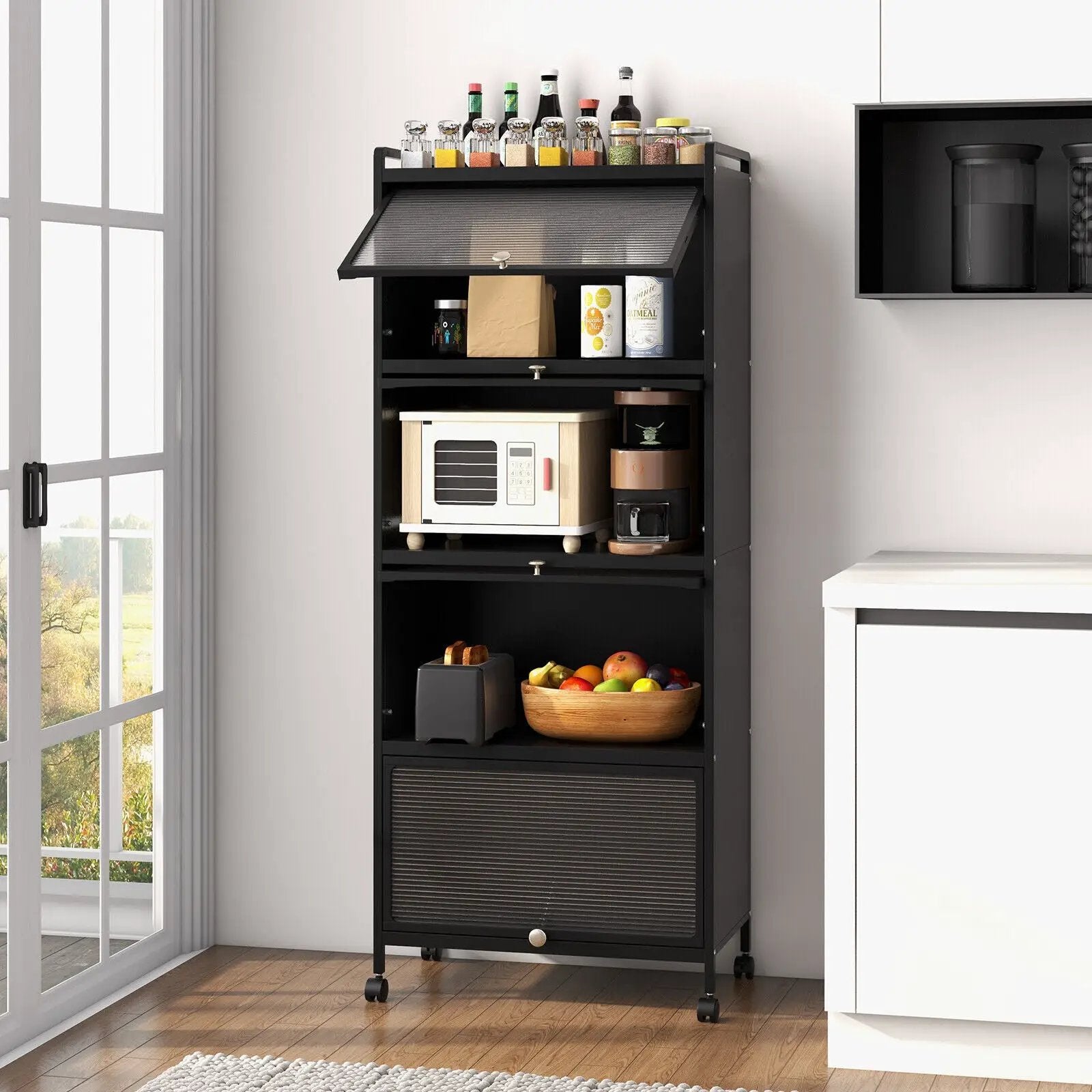5-Tier Kitchen Baker's Rack with Flip-up PC Doors by DirectDeals