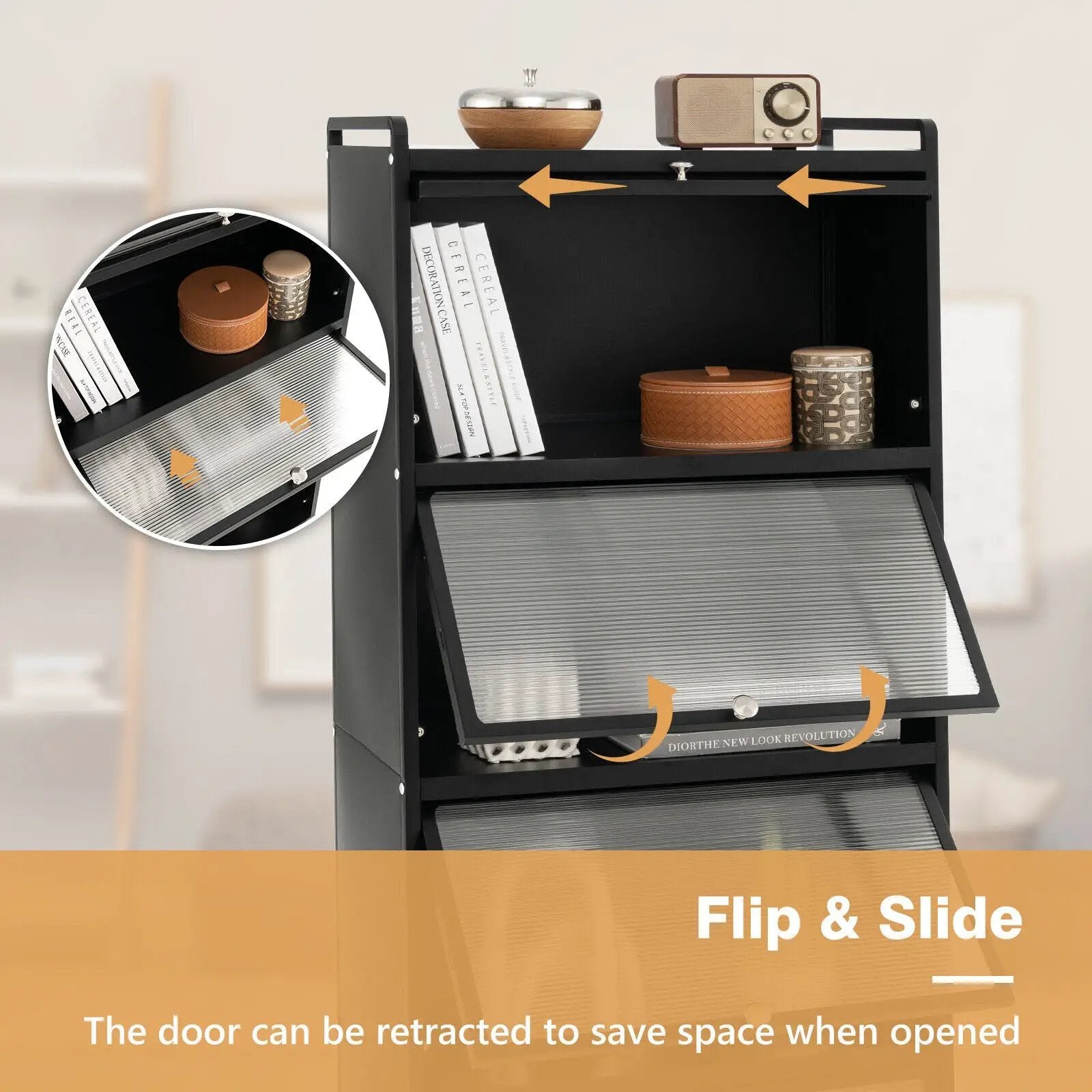 5-Tier Kitchen Baker's Rack with Flip-up PC Doors by DirectDeals