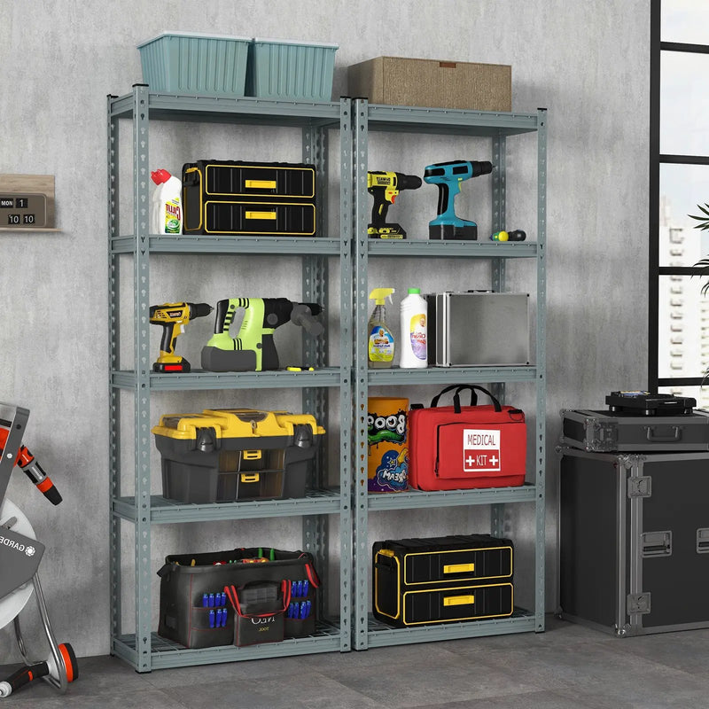 5-Tier Heavy Duty Wire Storage Racks with Anti-slip Foot Pad by DirectDeals