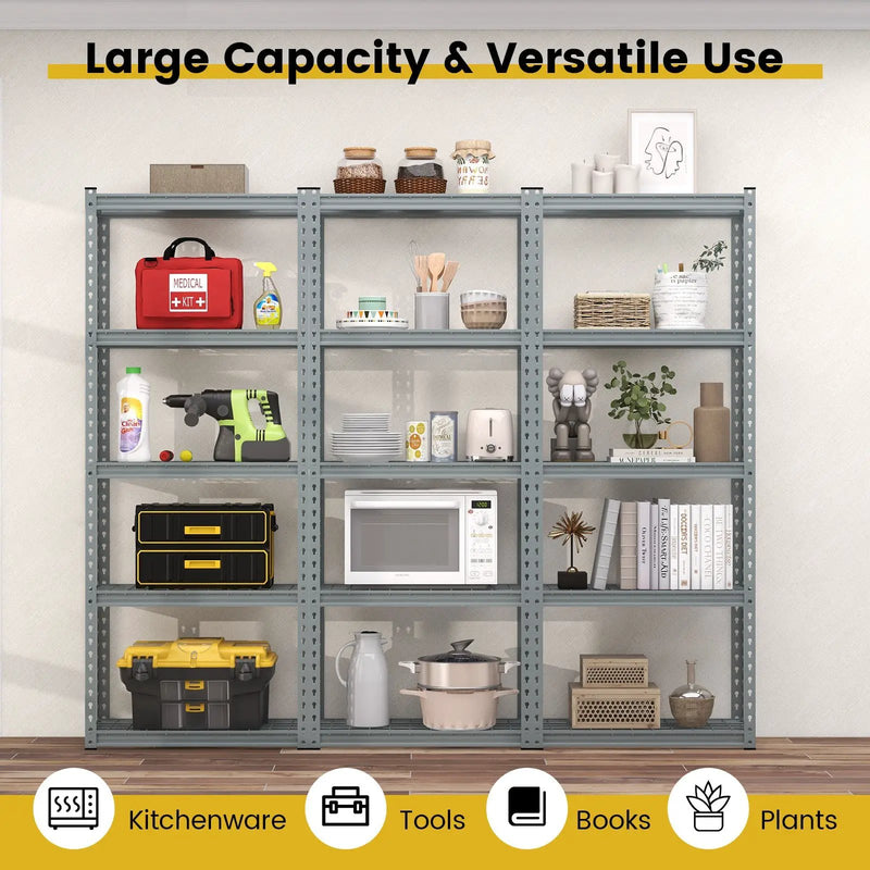 5-Tier Heavy Duty Wire Storage Racks with Anti-slip Foot Pad by DirectDeals