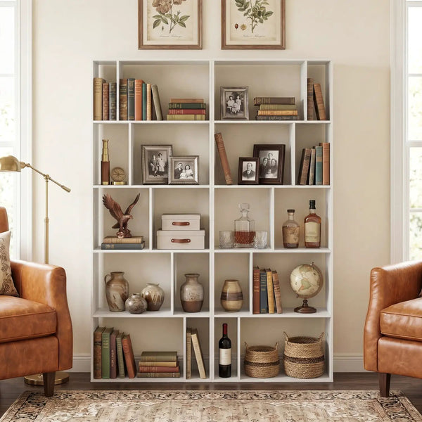 5-Tier Bookshelf with Open Back and Anti-Tipping Kit