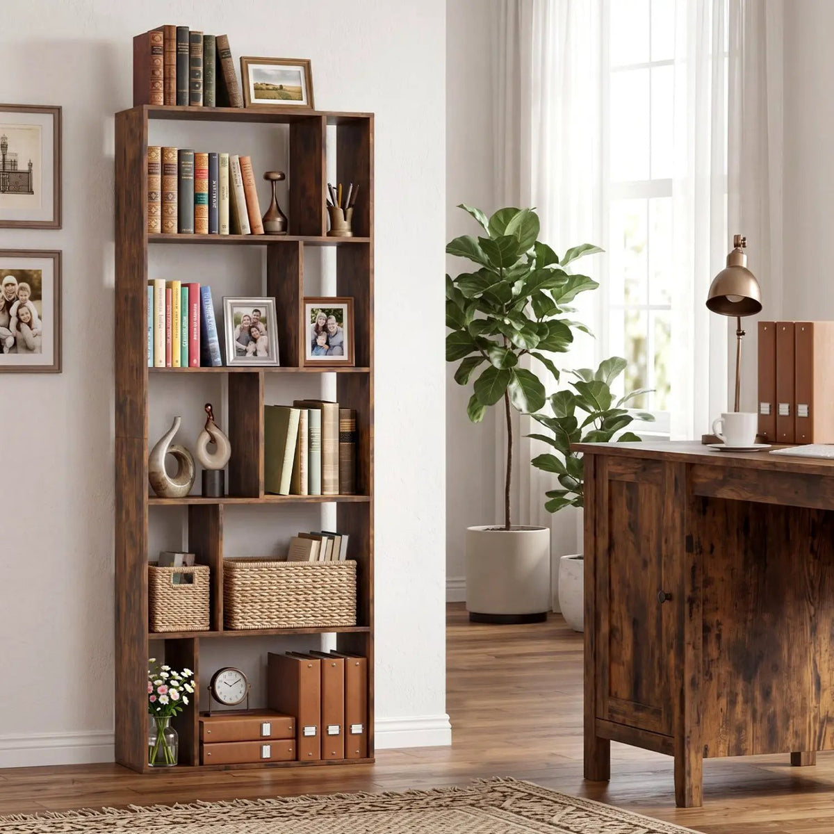 5-Tier Bookshelf with Open Back and Anti-Tipping Kit by DirectDeals