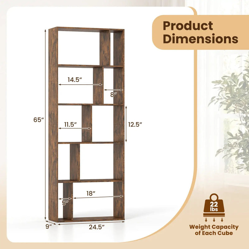 5-Tier Bookshelf with Open Back and Anti-Tipping Kit by DirectDeals