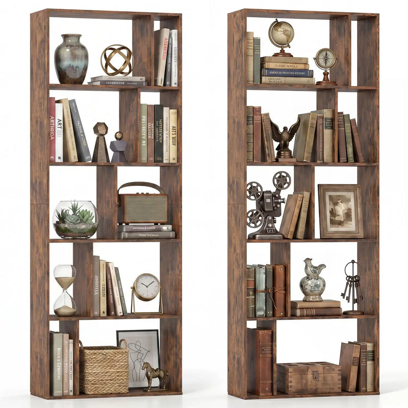 5-Tier Bookshelf with Open Back and Anti-Tipping Kit by DirectDeals