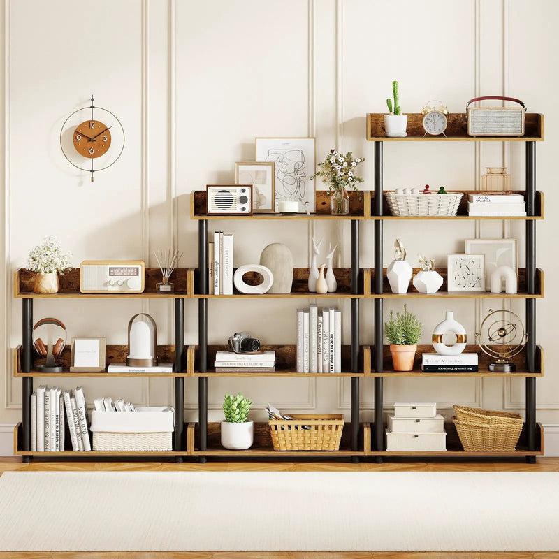 5-Tier Open Bookcase with Industrial Storage Unit by DirectDeals