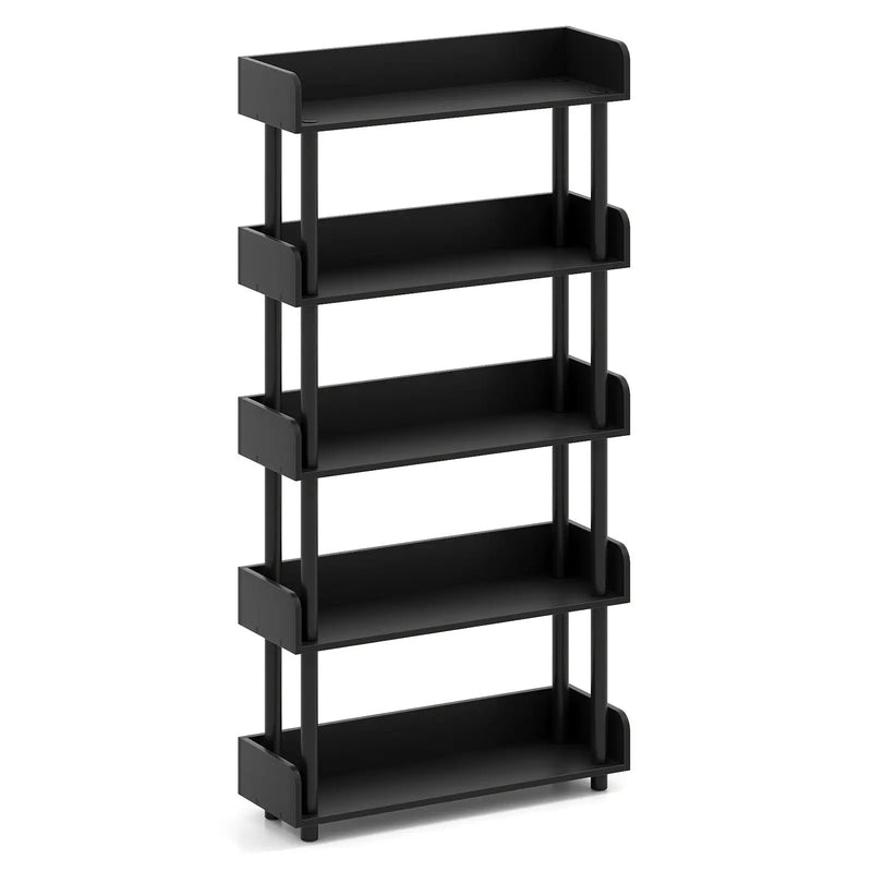 5-Tier Open Bookcase with Industrial Storage Unit by DirectDeals