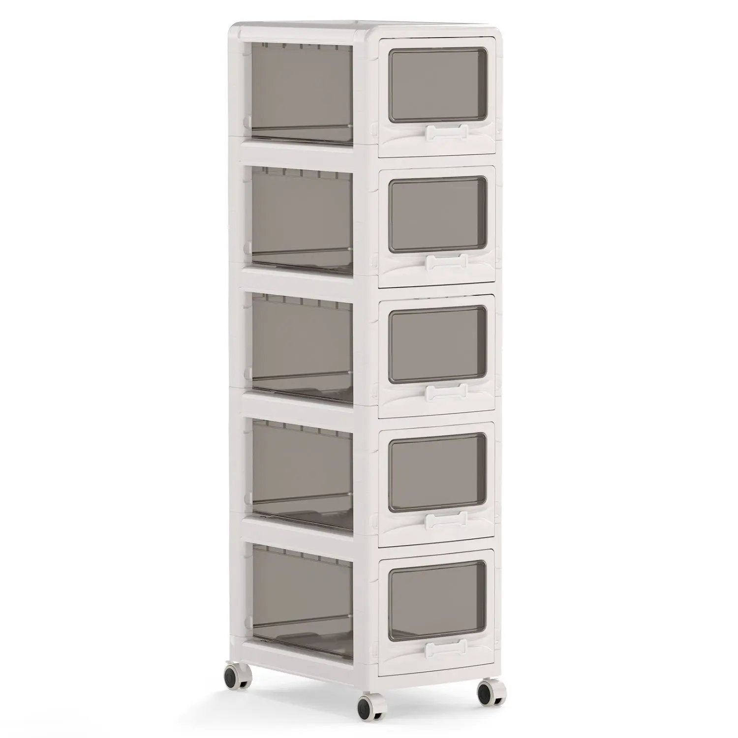 Rolling Storage Cart with Drawers and Lockable Wheels by DirectDeals