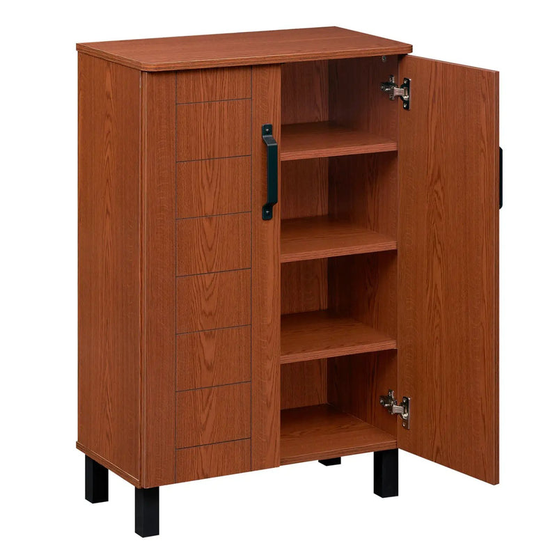 5-Tier Shoe Storage Cabinet Freestanding Wooden Shoe Rack Organizer by DirectDeals