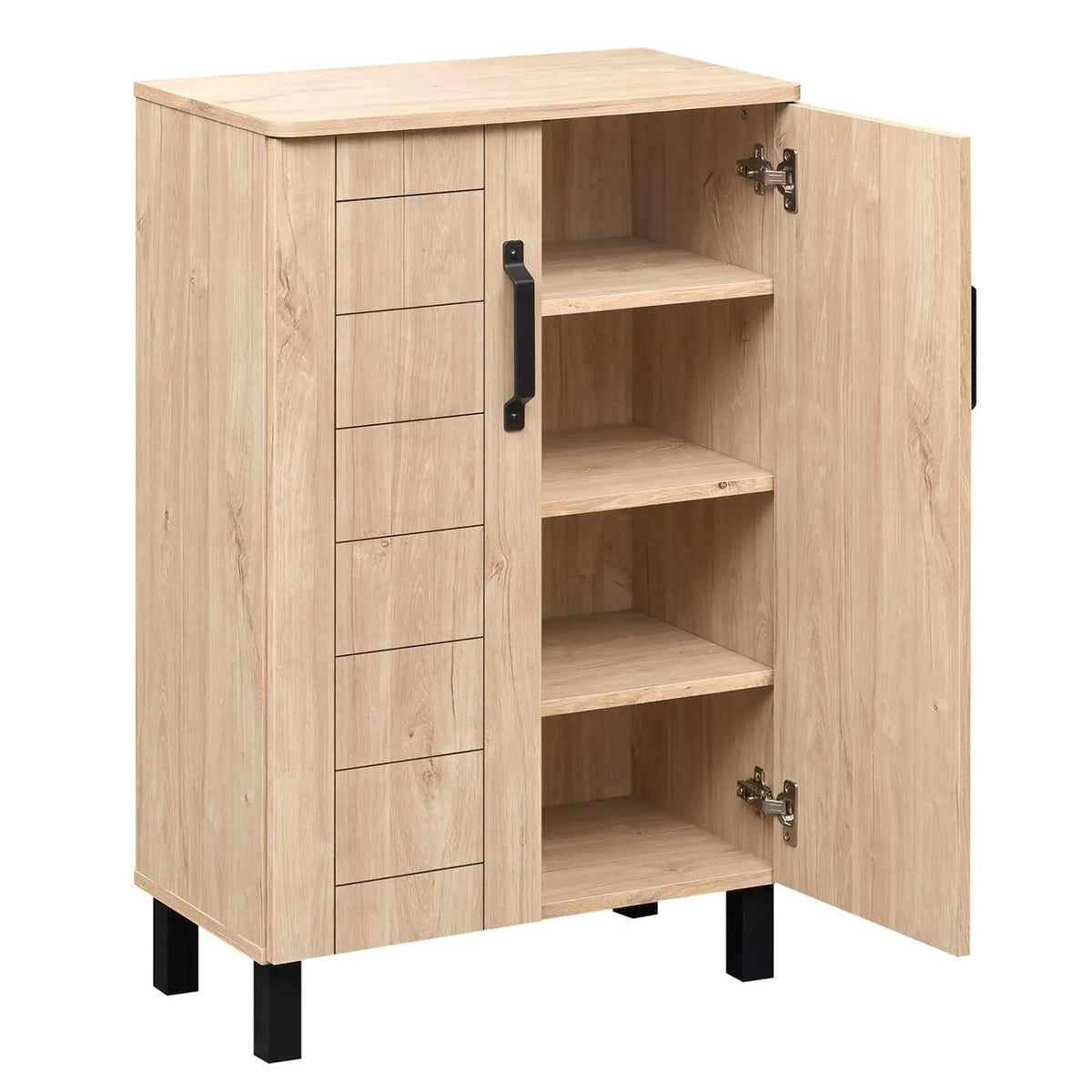 5-Tier Shoe Storage Cabinet Freestanding Wooden Shoe Rack Organizer by DirectDeals