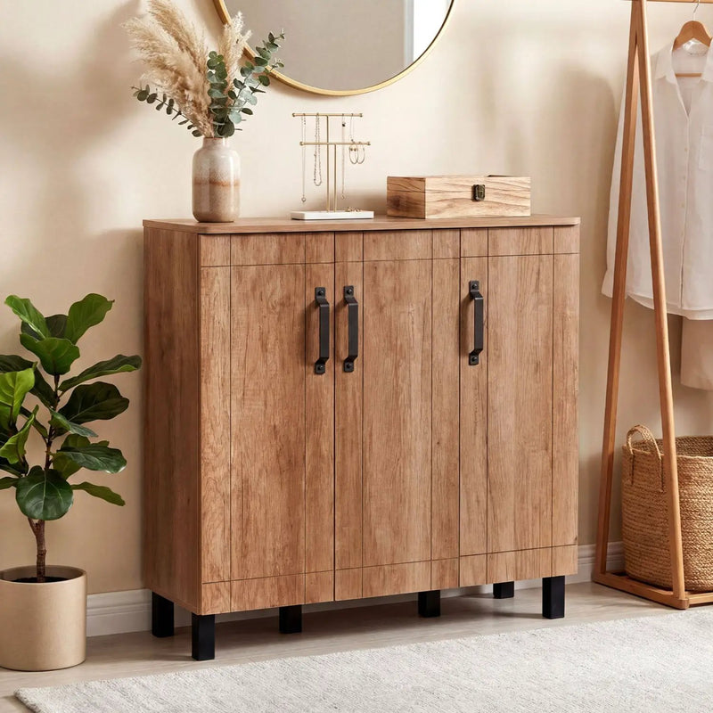 5-Tier Shoe Storage Cabinet Freestanding Shoe Rack Organizer-Oak by DirectDeals