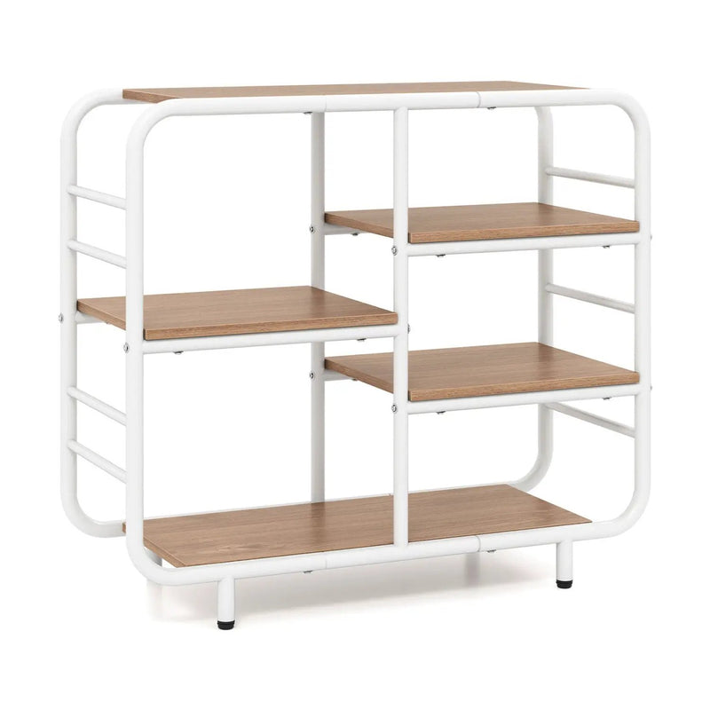 5-Tier Storage Organizer Open Book Shelf with Metal Frame by DirectDeals