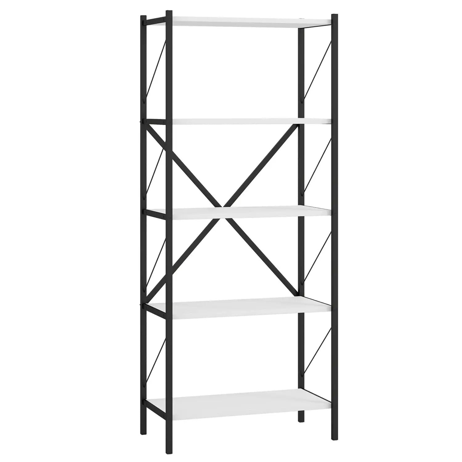 5-Tier Bookshelf with Heavy-Duty Metal Frame by DirectDeals