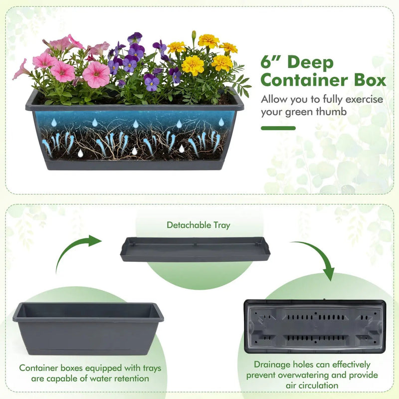 5-Tier Vertical Raised Garden Bed with Drainage System and Removable Trays for Vegetables by DirectDeals